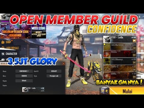 OPEN MEMBER GUILD FREE FIRE 3JT GLORY! - BANYAK GM NYA?