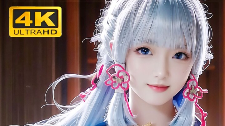 [Cyber Coser] 4K AI Art | Stunning Ayaka Kamisato from Genshin Impact — AI Cosplay Edition
