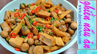 Kho Nấm Rơm Kiểu Này Giòn Ngọt Lắm | Món Ăn Chay By Duyen's Kitchen | Ghiền nấu ăn