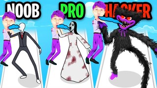 NOOB vs PRO vs HACKER In GHOUL RUN!? (ALL LEVELS!)