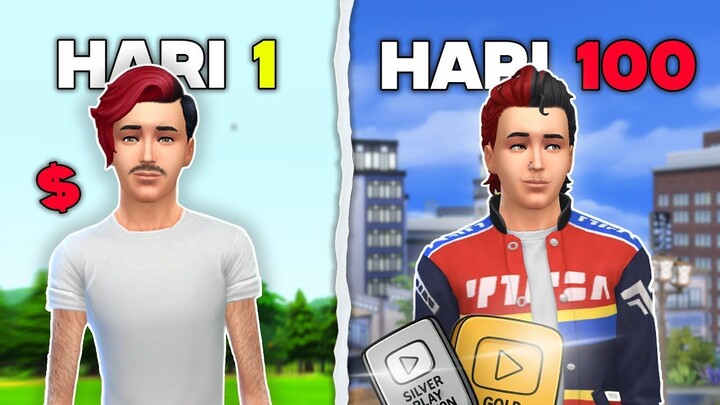 100 Hari Merintis Sampai Jadi YOUTUBER KONDANG Di The Sims 4