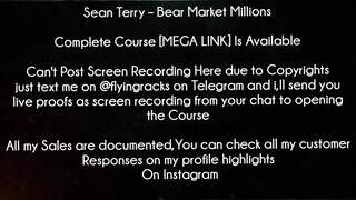 Sean Terry Course Bear Market Millions Download