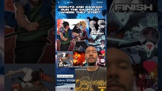 #boruto and #kawaki run the #anime/#manga #gauntlet! #naruto #vs #jjk #mha #blackclover #shorts