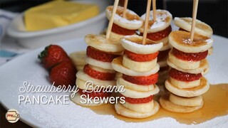 Strawberry Banana Pancake Skewers