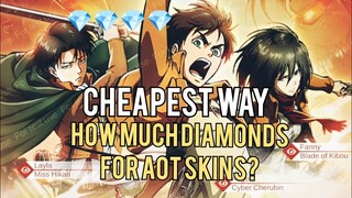 MLBB X ATTACK ON TITAN/HOW MUCH DIAMONDS COAST FOR AOT SKIN