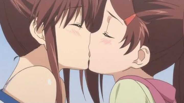 Anime Lesbian Kiss - Compilation