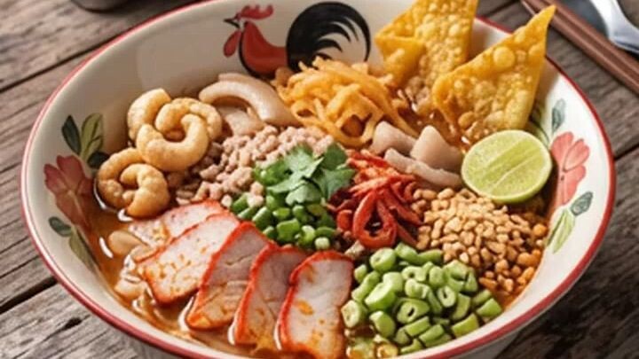 ก๋วยเตี๋ยวสุโขทัย เครื่องแน่นเต็มชาม 🍜 | คลิป AI พร้อมสูตรท้ายคลิป