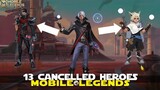 13 CANCELLED HEROES IN MOBILE LEGENDS MLBB THINGS YOU DIDN'T KNOW, TRIVIAS AND MORE! MLBB SECRETS!