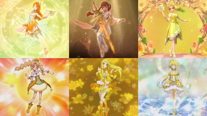10 orange and yellow domestic magical girls transformed, who took 65 seconds to transform?