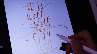 【Life】Full process of handlettering on iPad, original speed