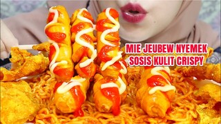 TRIPEL LEZATNYA ‼️ASMR MIE JEUBEW NYEMEK SOSIS JUMBO KULIT CRISPY | ASMR INDONESIA