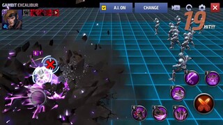 MARVEL FUTURE FIGHT - GAMBIT EXCALIBUR SUIT COMPLETE MOVESET