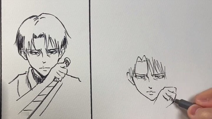 30 seconds/3 minutes/30 minutes, what kind of Captain Levi can you draw?