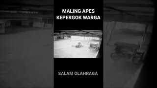 Maling Motor Panik Kepergok warga #shorts