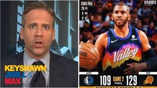 Max Kellerman "Goes Crazy" Suns dominate Mavericks 129-109 Game 2; Booker 30 Pts, Doncic 35 Pts