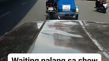 Tricycle driver keeps overtaking