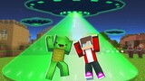 UFO Kidnapped Maizen JJ & Mikey in Minecraft!