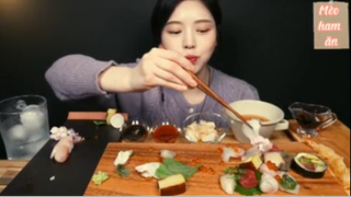 Kimbap, sushi, sashimi, trái cây phần 6 #mukbang