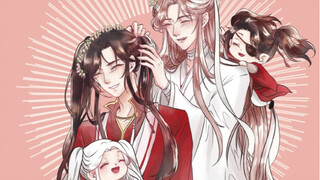 Thanks for ponytailing the whole family! When Huacheng was practicing tying her twin tails, Heishui 