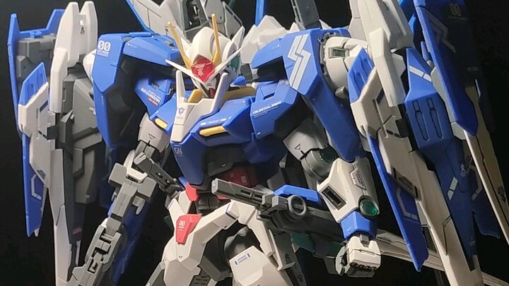 Bandai MG 1/100 00 Enhanced Gundam 00 RAISER/GUNDAM + Domestik WE00 Enhanced Module XN 00R Modificat