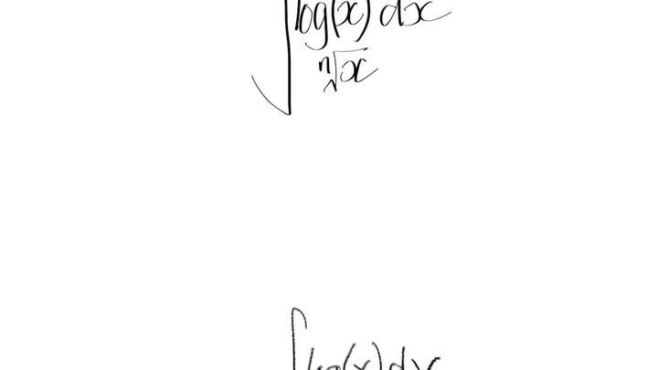 Integral x^1/n(x) dx