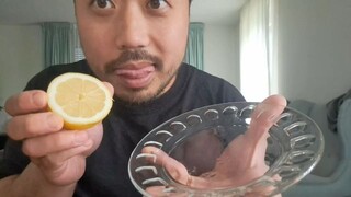 ASMR  Plate Licking Lemon Juice (NO TALKING)