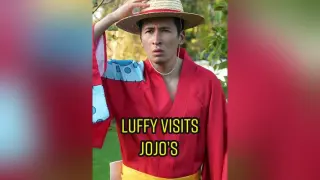 Luffy visits JoJo’s anime jojo jotaro dio onepiece luffy manga fy