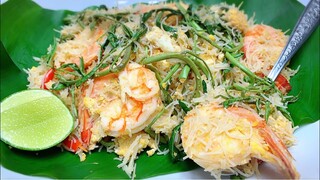 เส้นหมี่ผัดกระเฉดกุ้ง by ครัวแล้วแต่เอ๋จ้าา