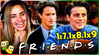 FRIENDS SEASON 1 Episodes 7,8, & 9 REACTION! | First Time Watch!