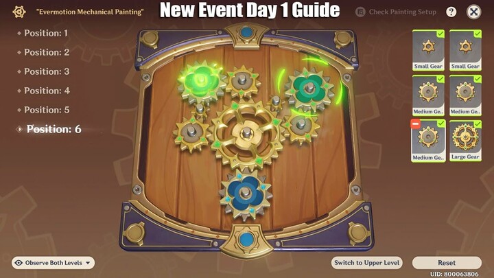 Evermotion Mechanical Painting New Event Day 1 Gameplay Guide - 60 Primogem Per Day