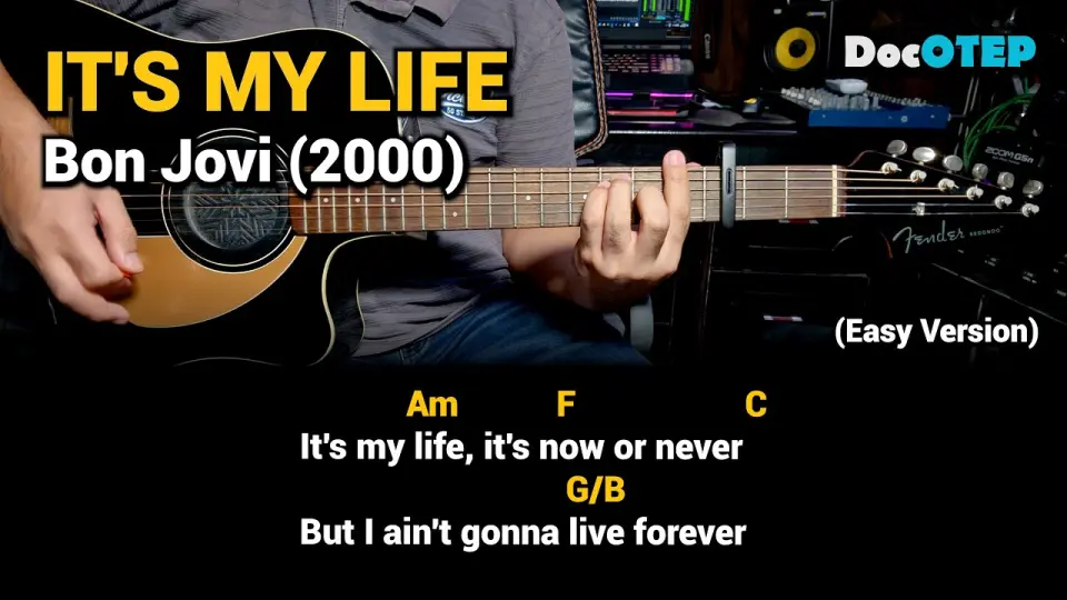 Its My Life Bon Jovi Easy Guitar Chords Tutorial With Lyrics Bilibili