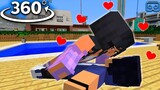 😍 APHMAU KISS EIN ACCIDENTALLY - Minecraft 360° !