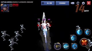 MARVEL FUTURE FIGHT - CAPTAIN AMERICA ENDGAME SUIT COMPLETE MOVESET