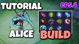 tutorial alice mobile legends episode 4 | item build yang cocok untuk alice