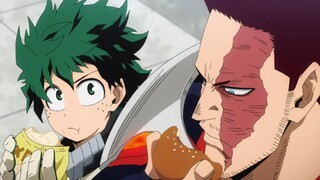 Endeavor teaches Midoriya  - MHA Season 5 Episode 15