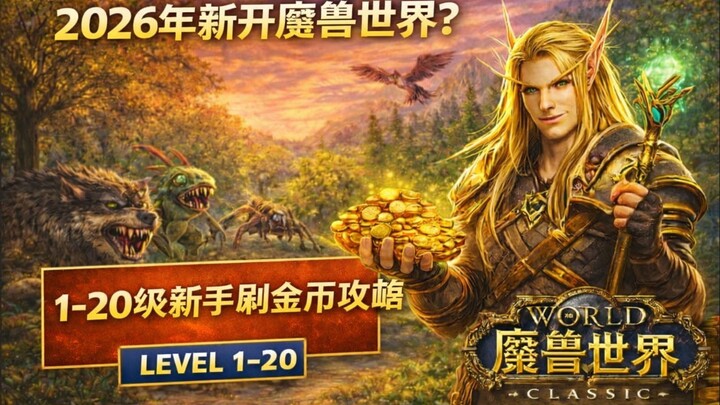 魔兽世界 怀旧服 新手刷金币指南 1-20级 快速起步赚金币