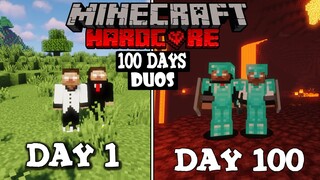 We Survived 100 Days In Hardcore Minecraft : KRMStudioz and Mechanicz  DUO - Herobrine Brothers