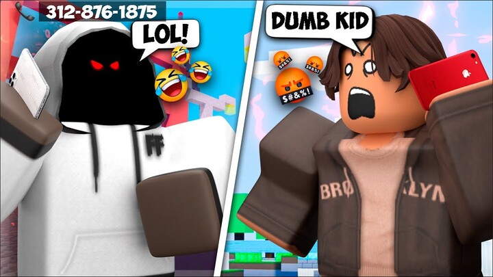 I Put My PHONE NUMBER In My NAME And It Went TERRIBLE.. (Roblox Bedwars)