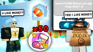 I Spent 10,000 Robux On Christmas Stockings & Got Lucky! Then this Happened😭 Pet Simulator X