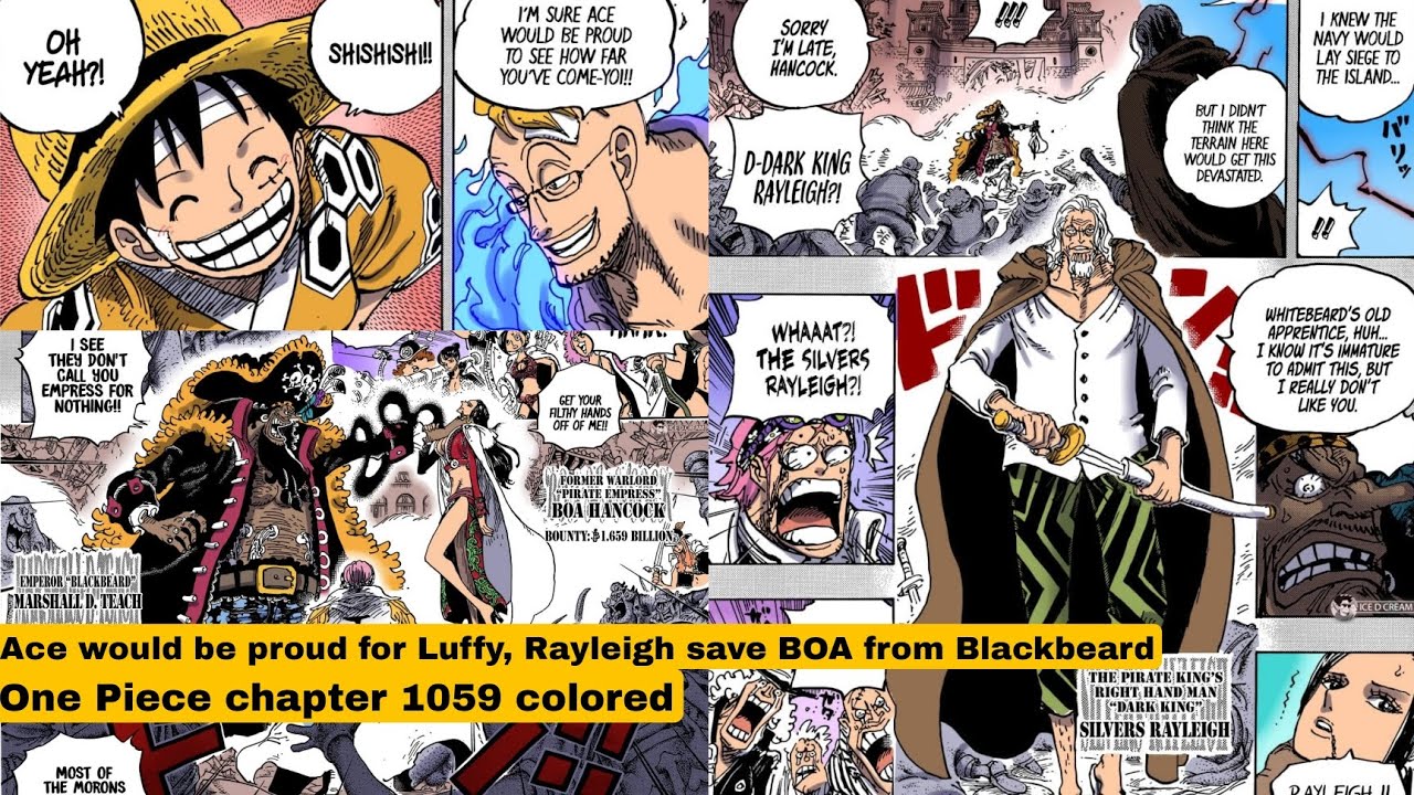One Piece 1059 Facebook ACE would be proud for Luffy, Rayleigh save BOA from Blackbeard | One Piece chapter 1059 colored - Bilibili
