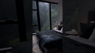 Rainy Storm Sleep  ⛈️☔ #bedroom #aesthetic #cozyambience #rainonwindow #relaxing #sorts