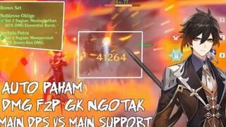 Zhongli Terlalu Kuat 40K Damage F2p Berbahagia Lah | Genshin Impect