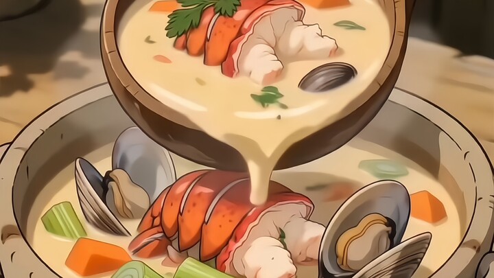 Grilled Shrimp + Clam Soup + Shiitake Porridge +…