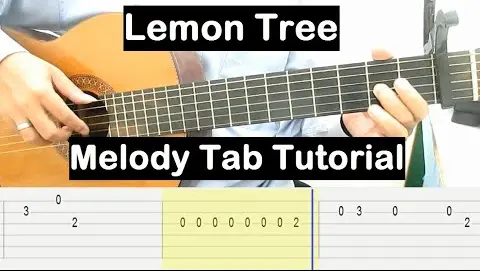 Lemon Tree Guitar Lesson Melody Tab Tutorial Guitar Lessons for Beginners