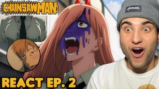 POWER CHEGOU!! DENJI QUER PEIT0S! React Chainsaw Man EP. 2