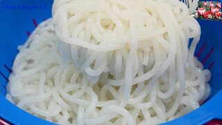 Làm Bánh Canh KHÔNG CẦN KHUÔN Ép - Cách làm Sợi BÁNH CANH TƯƠI bằng Bao Nylon nhẹ nhàng Vanh Khuyen