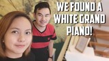 We found a WHITE GRAND PIANO!