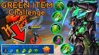 GREEN ITEM CHALLENGE | SABER GAMEPLAY | B o d a k  - Mobile Legends Bang Bang