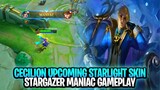 Cecilion Upcoming New Starlight Skin Stargazer Gameplay | Mobile Legends: Bang Bang
