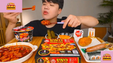 Mukbang mì cay, tokboki, pizza #anngon